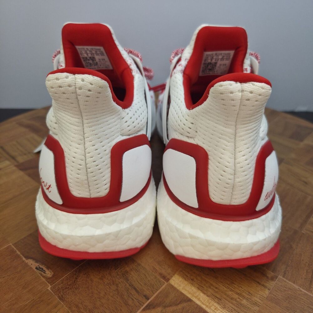NEW Women’s Adidas Ultra Boost 1.0 Valentine’s Day White Red JR5845 Size 9.5 - Picture 9 of 10